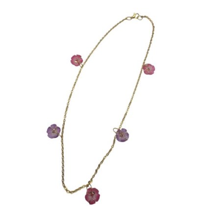 κολιε με λουλουδια κοντο